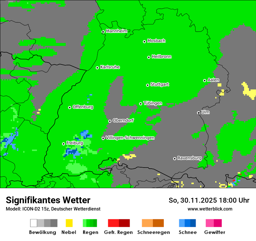 Modellkarten Signifikantes Wetter
