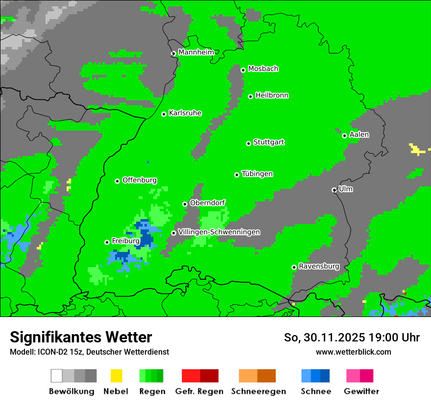 Modellkarten Signifikantes Wetter