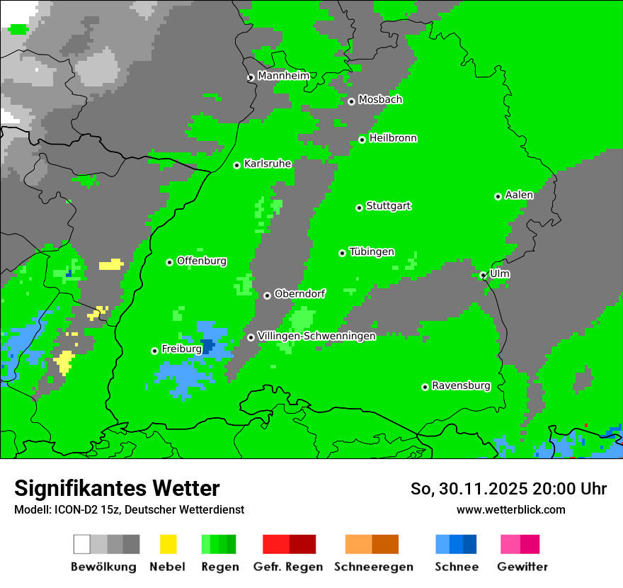 Modellkarten Signifikantes Wetter