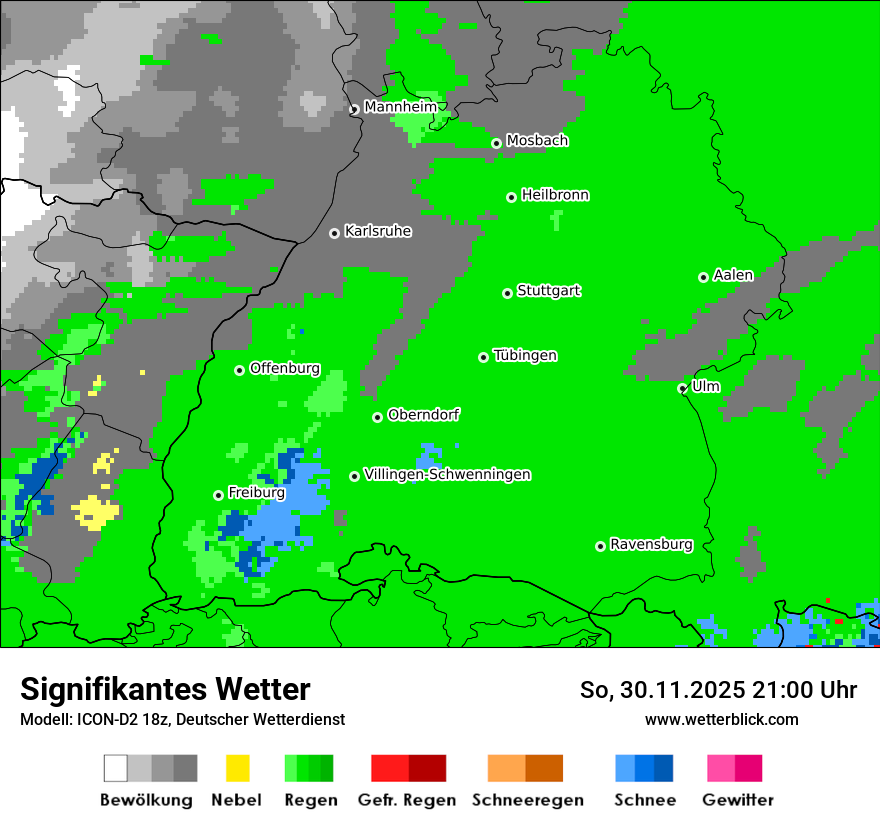 Modellkarten Signifikantes Wetter
