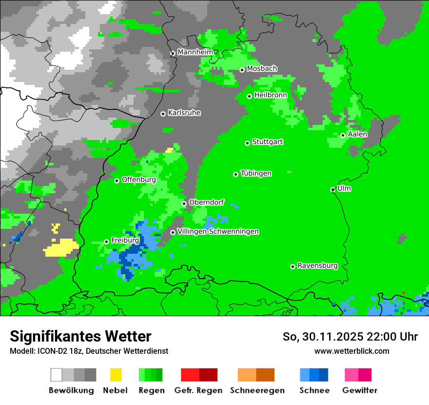 Modellkarten Signifikantes Wetter