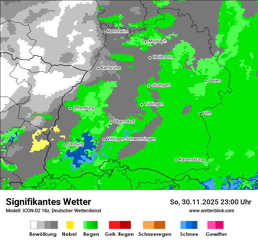 Modellkarten Signifikantes Wetter