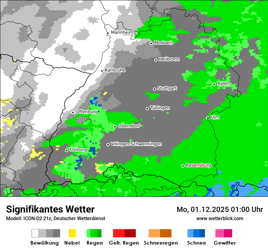 Modellkarten Signifikantes Wetter
