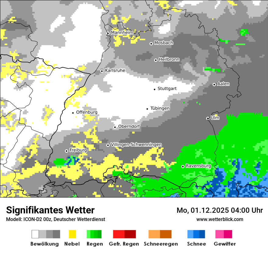 Modellkarten Signifikantes Wetter