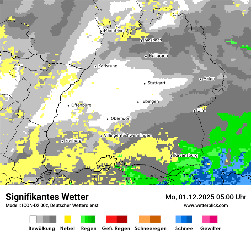 Modellkarten Signifikantes Wetter