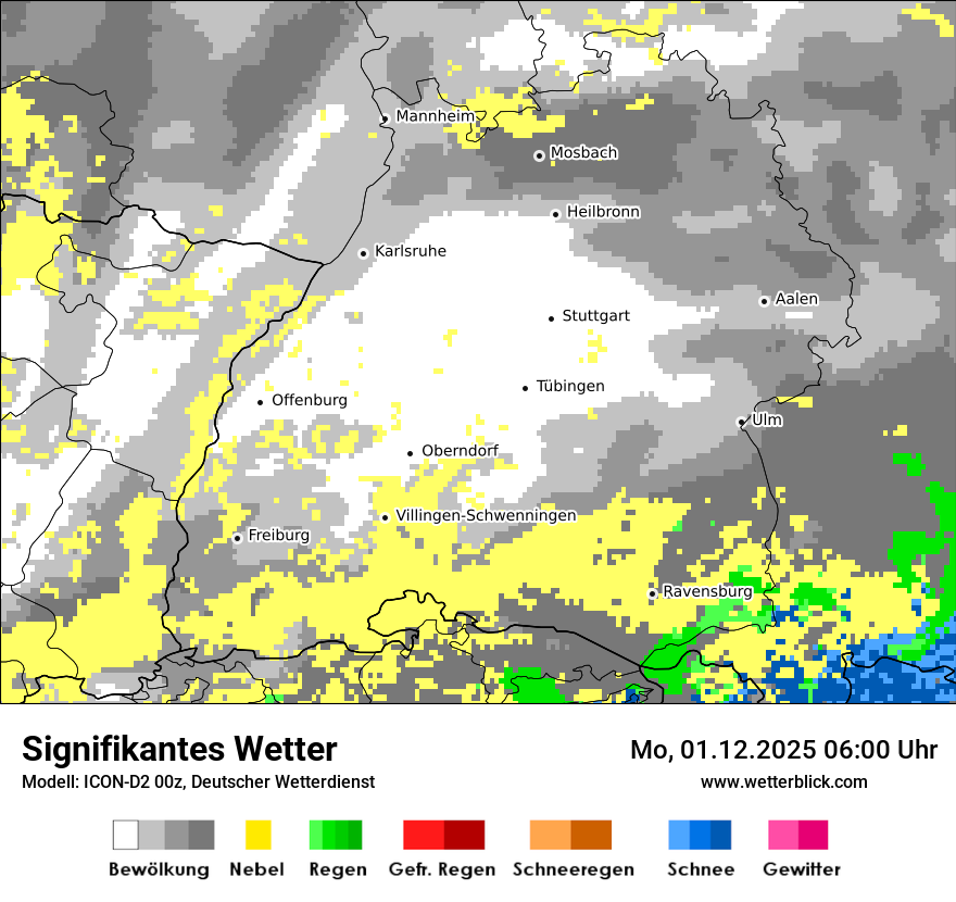 Modellkarten Signifikantes Wetter