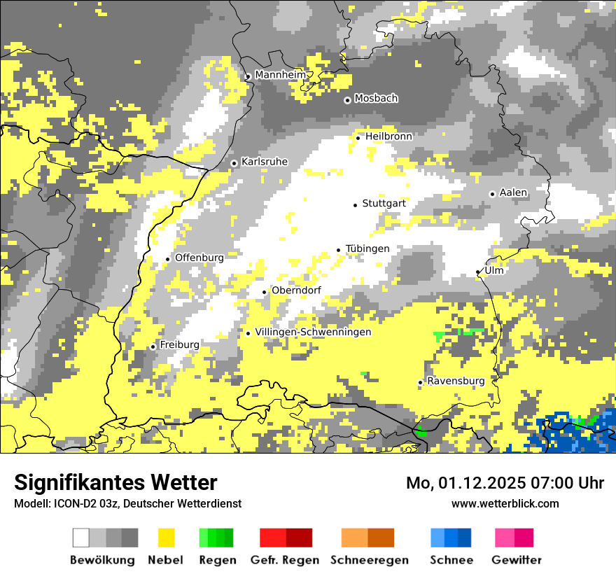 Modellkarten Signifikantes Wetter