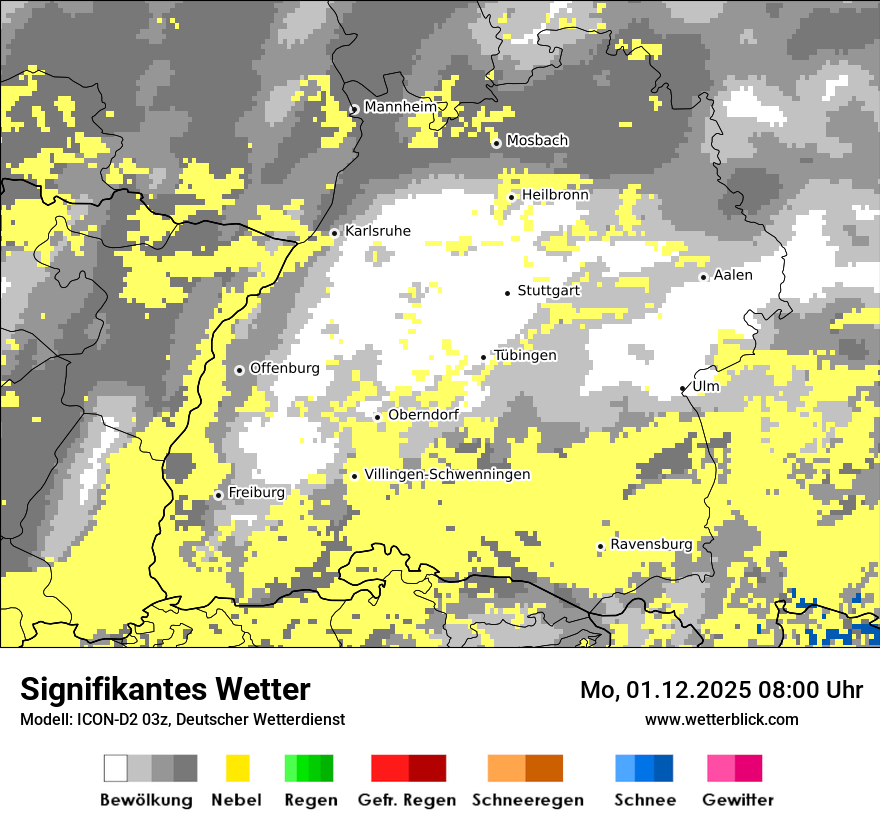 Modellkarten Signifikantes Wetter