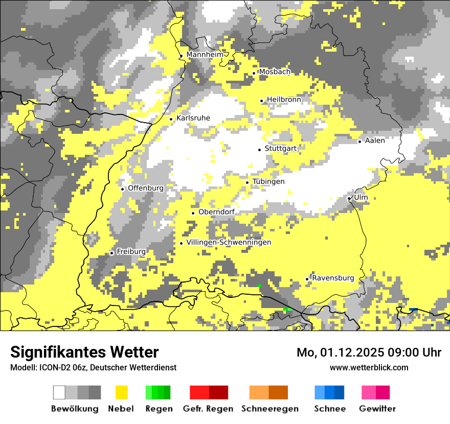 Modellkarten Signifikantes Wetter