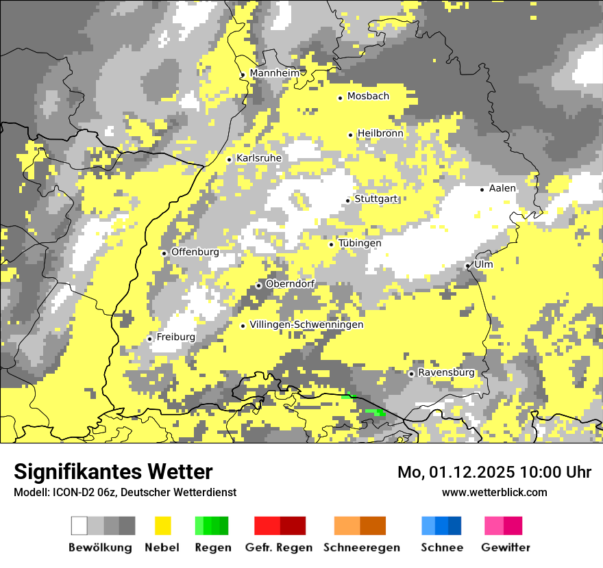Modellkarten Signifikantes Wetter