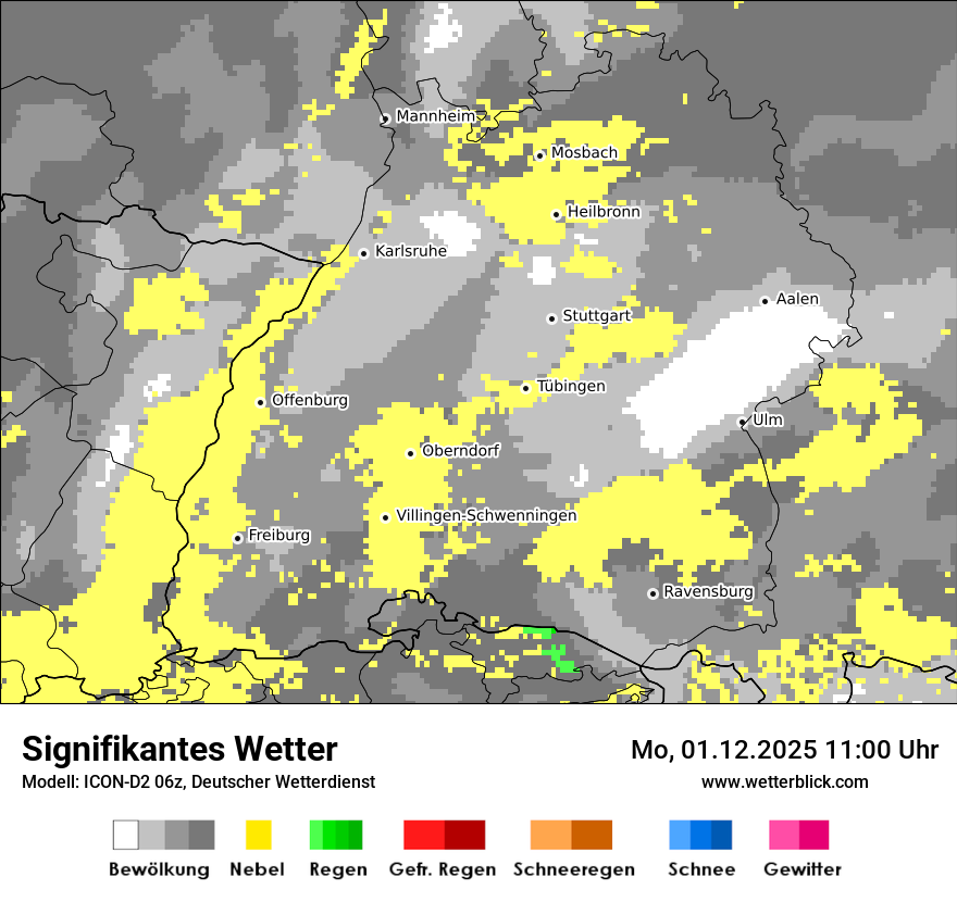 Modellkarten Signifikantes Wetter