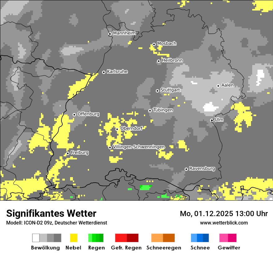 Modellkarten Signifikantes Wetter