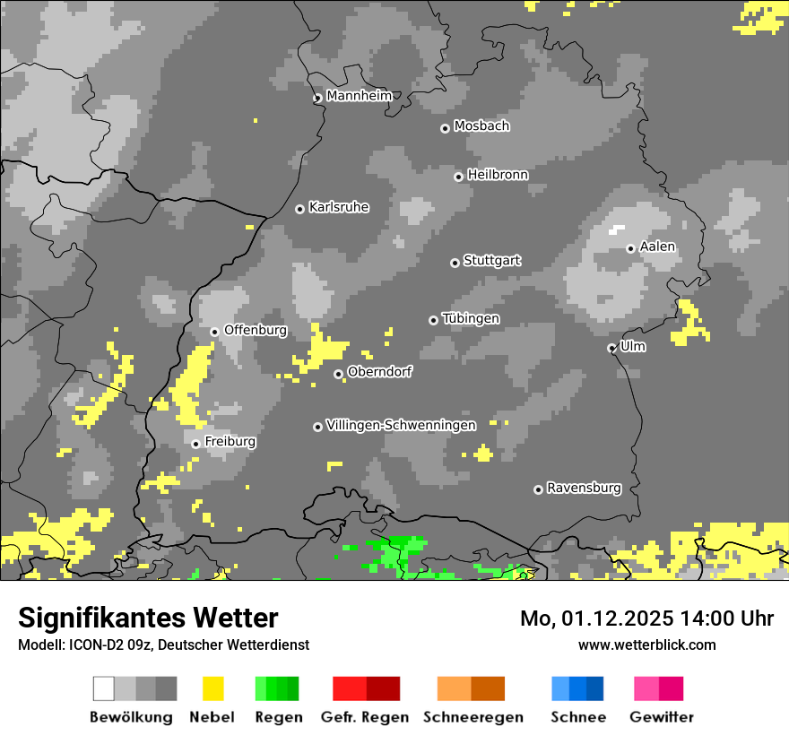 Modellkarten Signifikantes Wetter