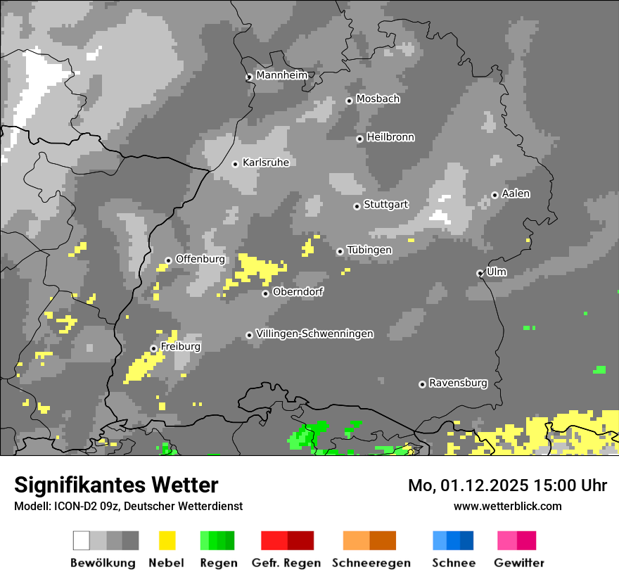 Modellkarten Signifikantes Wetter