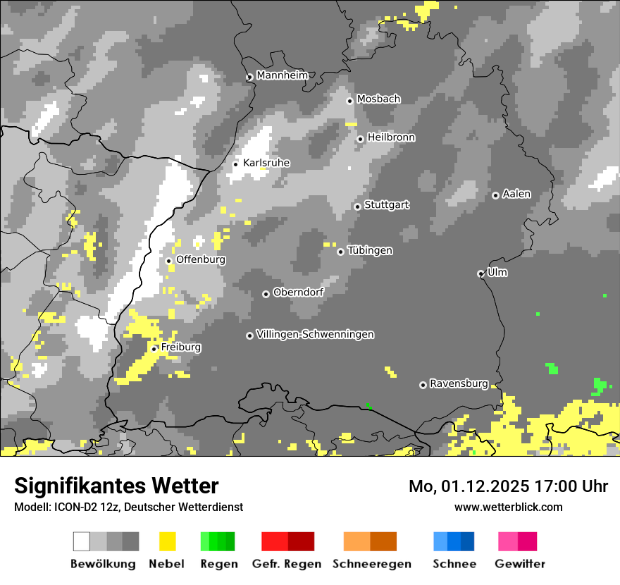 Modellkarten Signifikantes Wetter