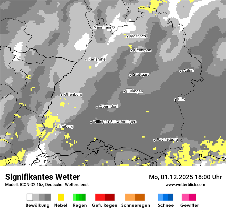 Modellkarten Signifikantes Wetter