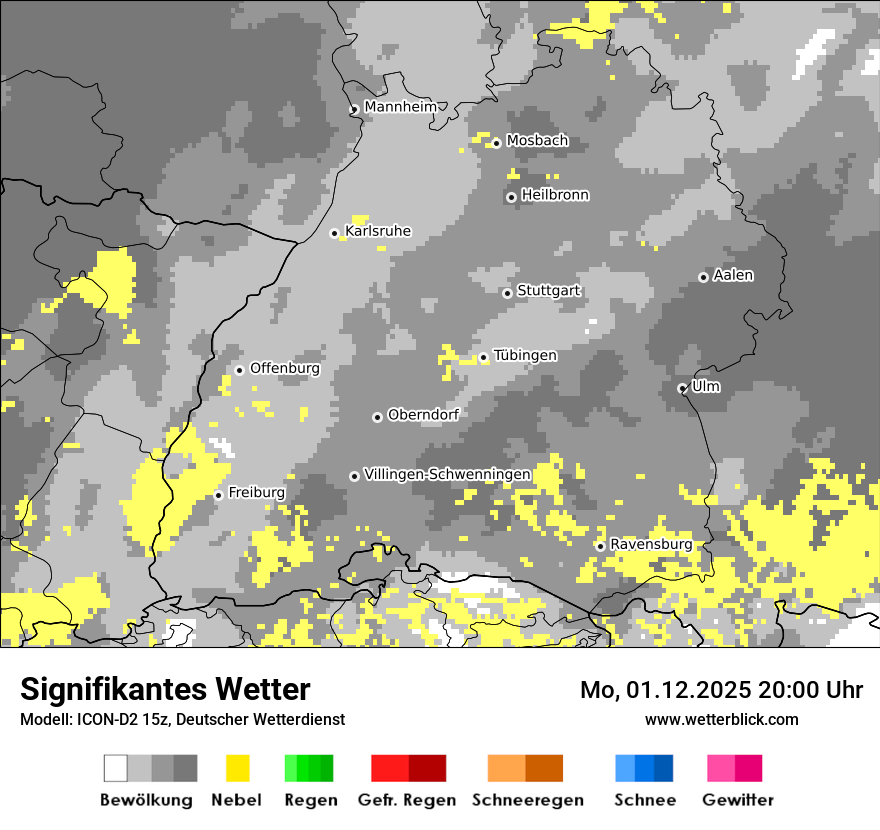 Modellkarten Signifikantes Wetter