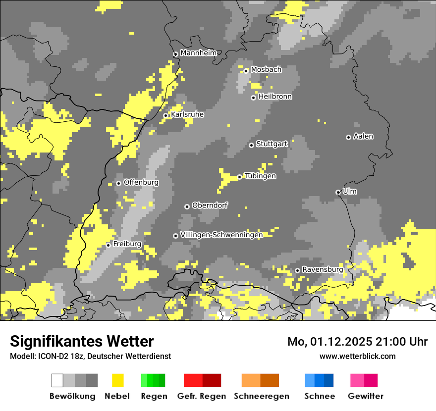 Modellkarten Signifikantes Wetter