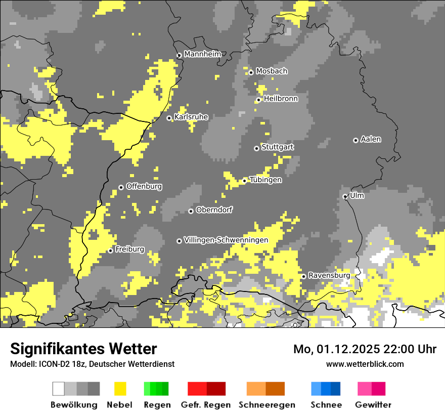 Modellkarten Signifikantes Wetter