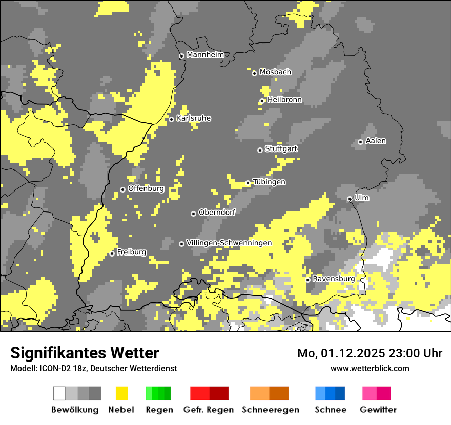 Modellkarten Signifikantes Wetter