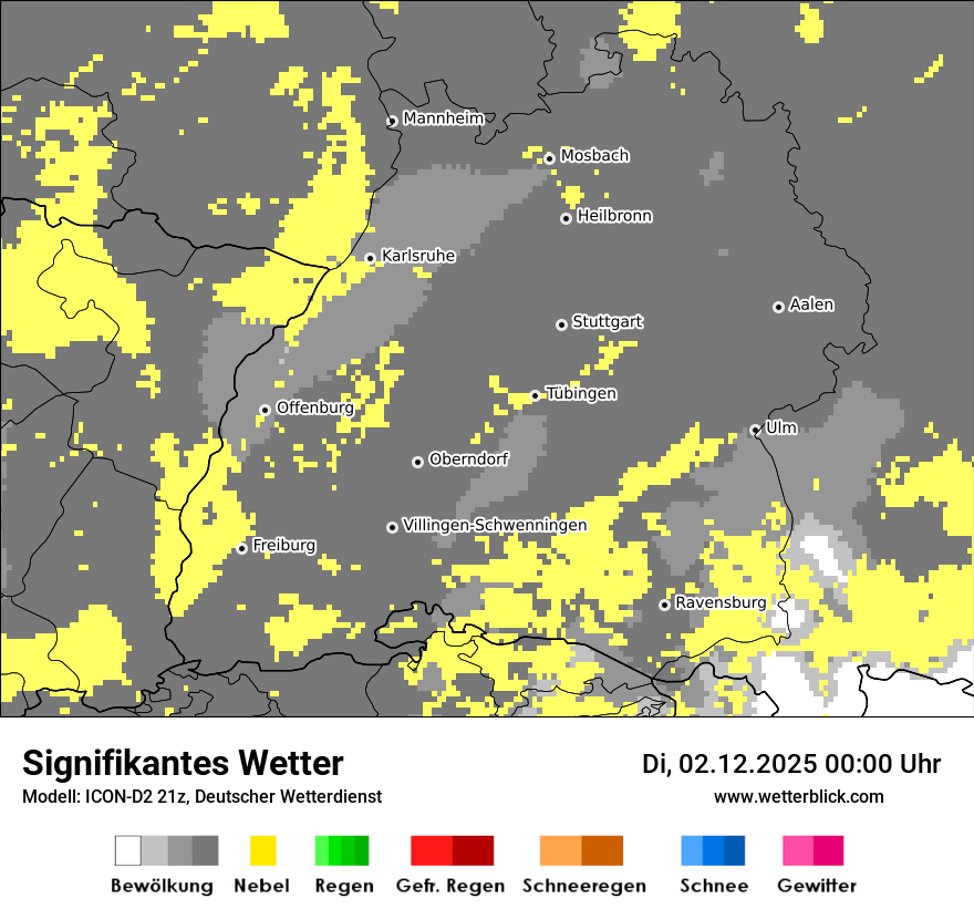 Modellkarten Signifikantes Wetter