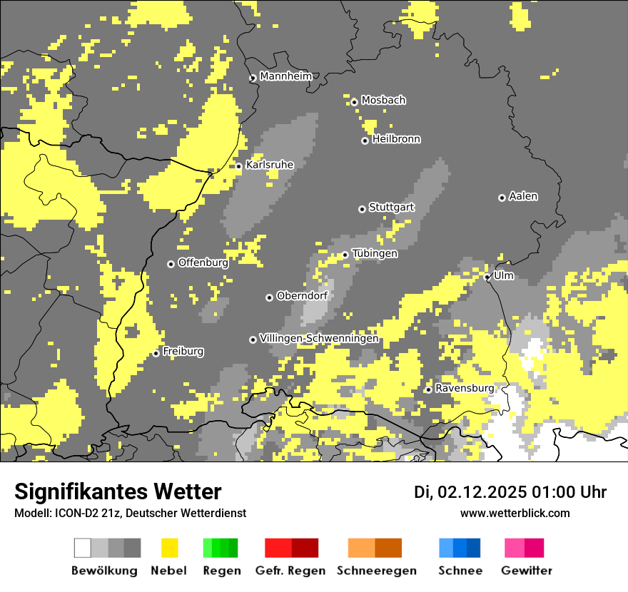 Modellkarten Signifikantes Wetter