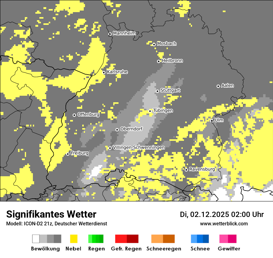 Modellkarten Signifikantes Wetter