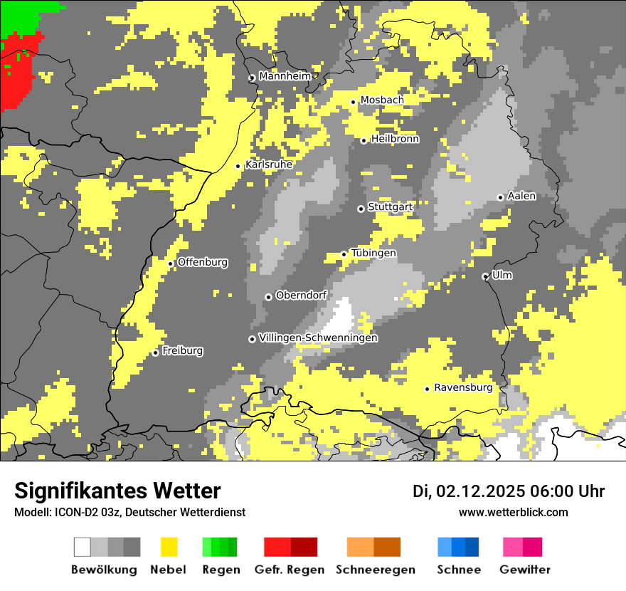 Modellkarten Signifikantes Wetter