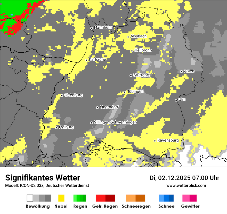 Modellkarten Signifikantes Wetter