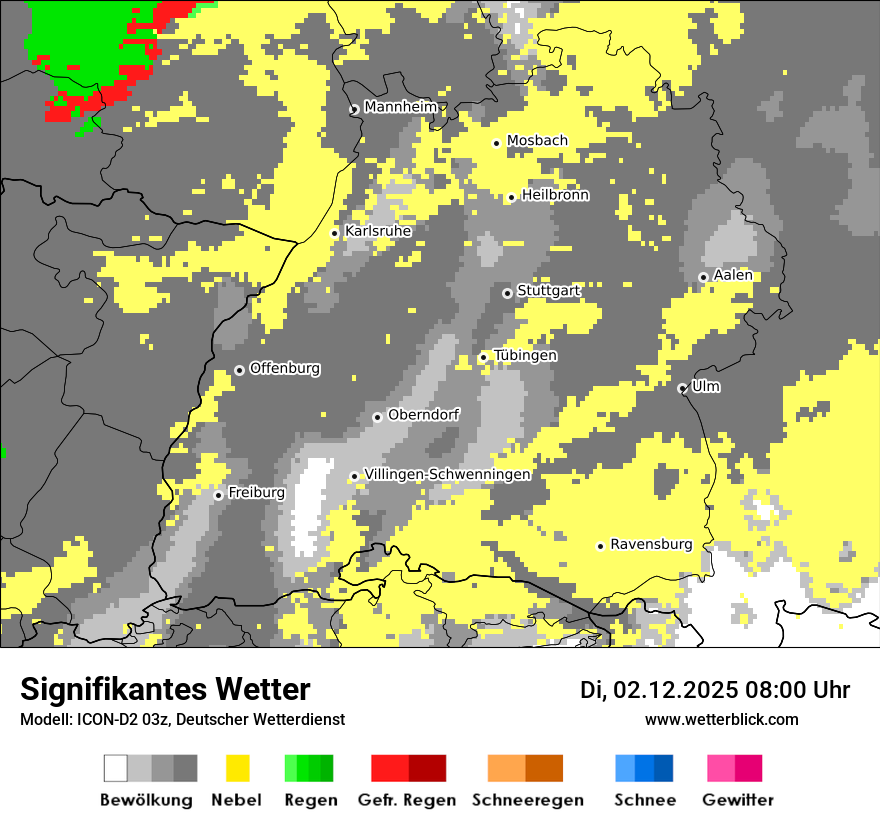 Modellkarten Signifikantes Wetter