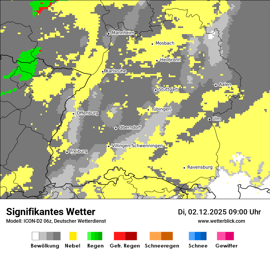Modellkarten Signifikantes Wetter