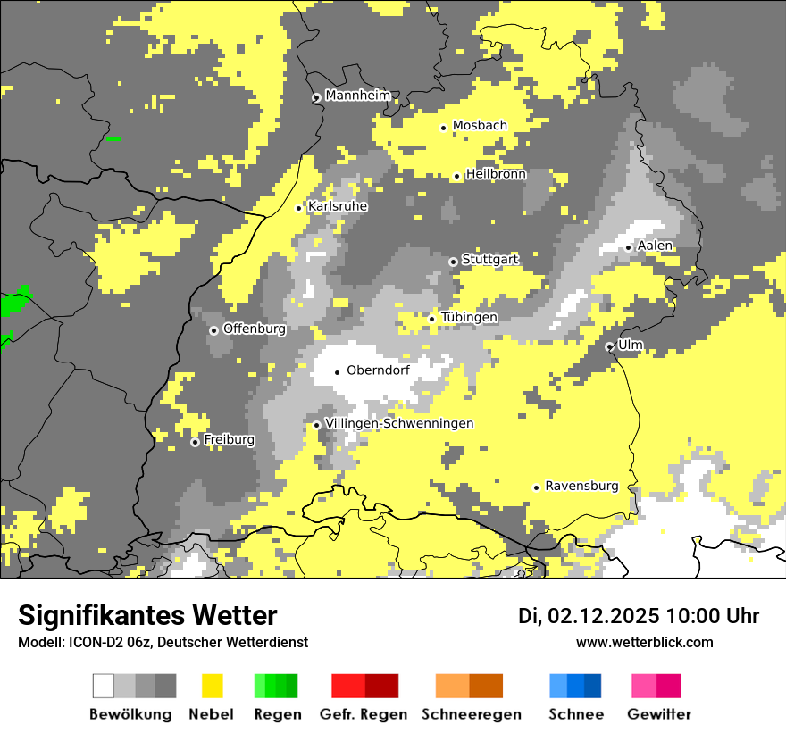 Modellkarten Signifikantes Wetter