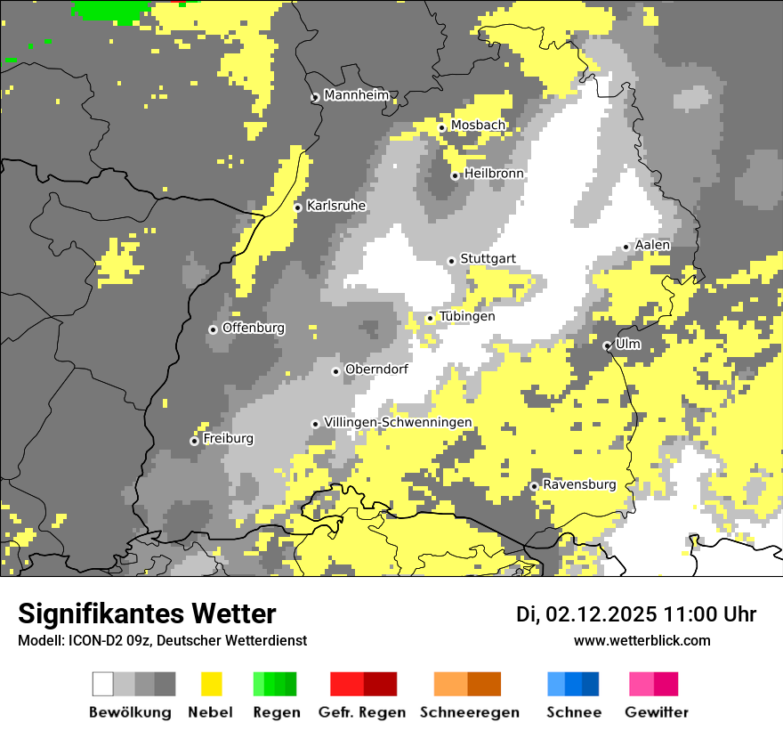 Modellkarten Signifikantes Wetter