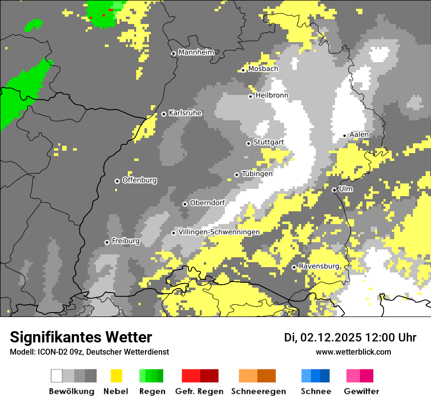 Modellkarten Signifikantes Wetter