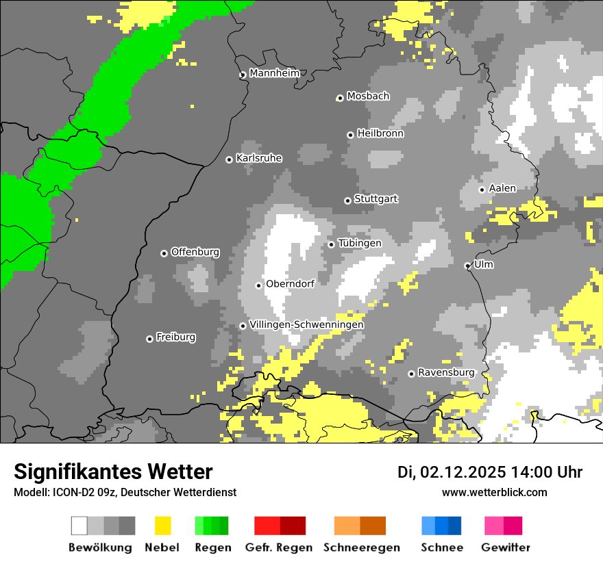 Modellkarten Signifikantes Wetter
