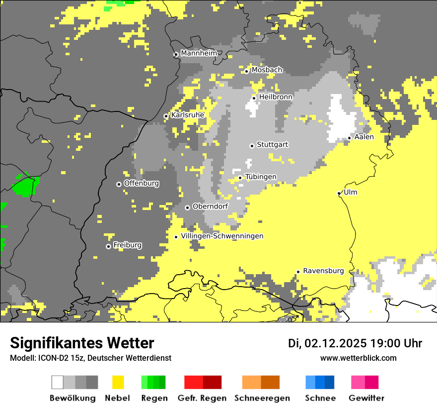 Modellkarten Signifikantes Wetter