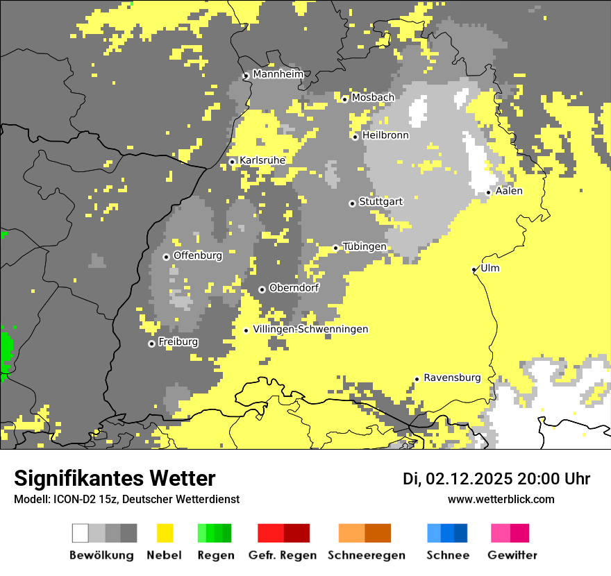 Modellkarten Signifikantes Wetter