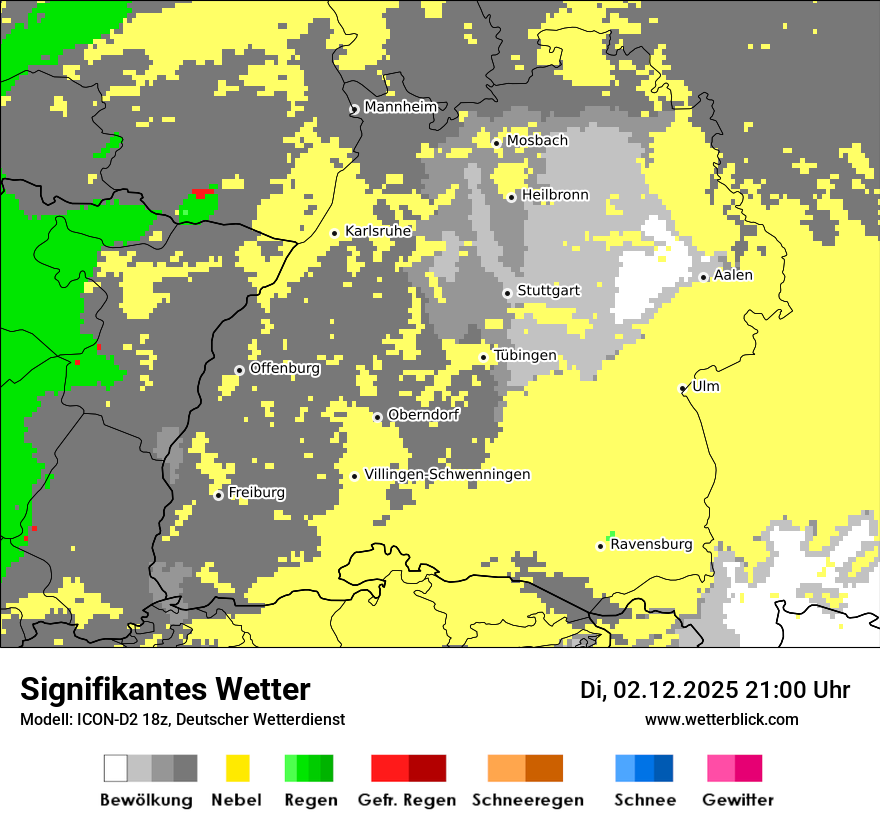 Modellkarten Signifikantes Wetter