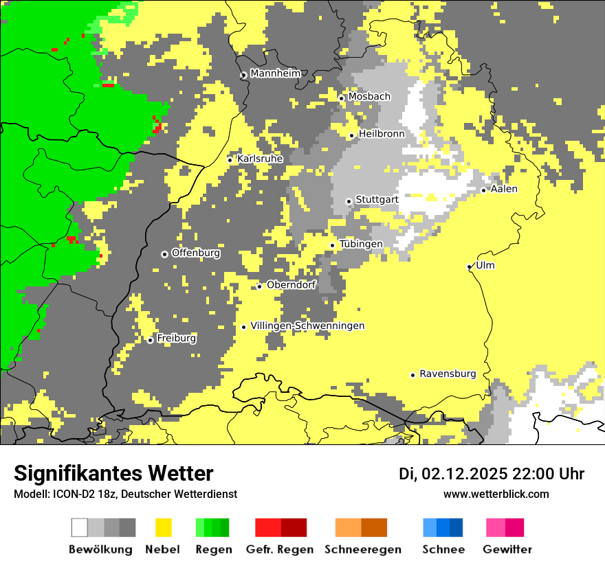 Modellkarten Signifikantes Wetter