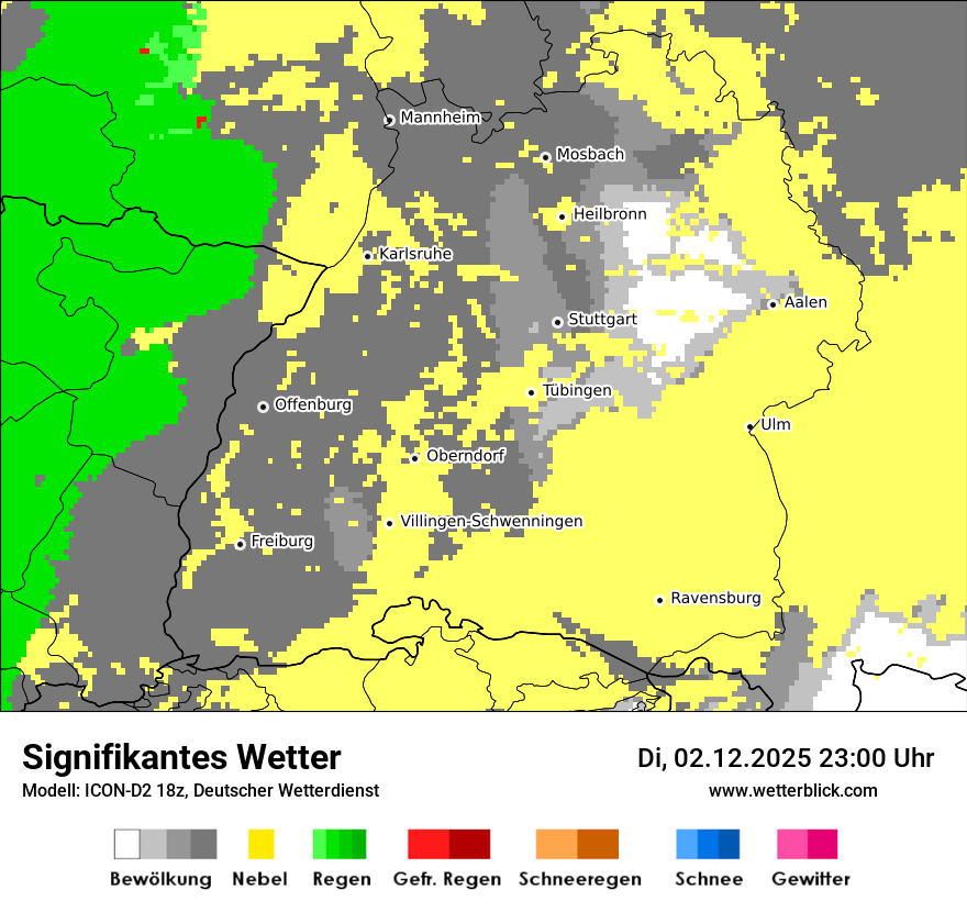 Modellkarten Signifikantes Wetter