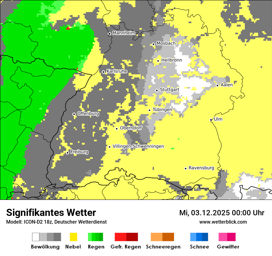 Modellkarten Signifikantes Wetter