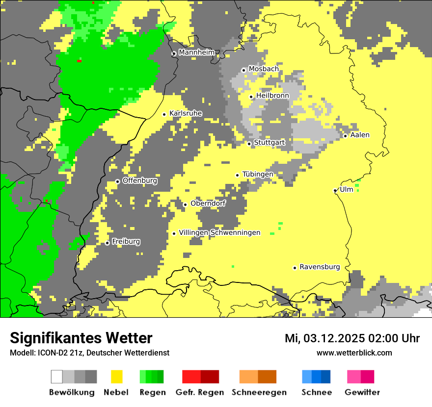 Modellkarten Signifikantes Wetter