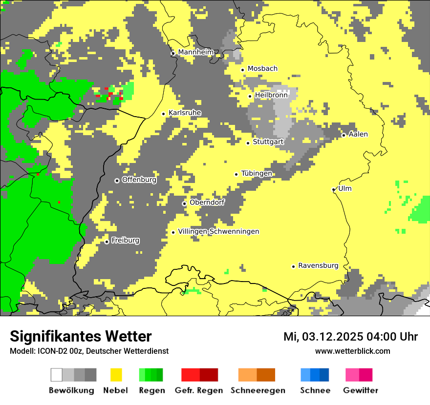 Modellkarten Signifikantes Wetter