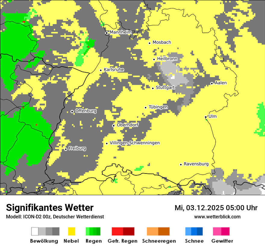 Modellkarten Signifikantes Wetter