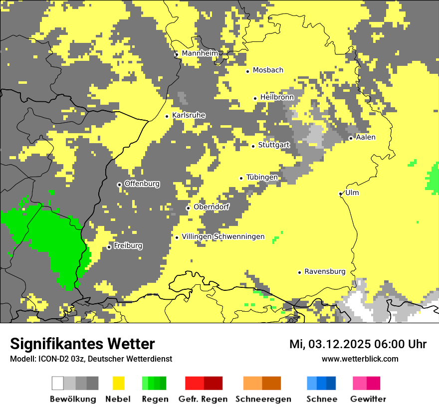 Modellkarten Signifikantes Wetter