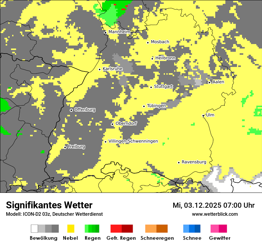 Modellkarten Signifikantes Wetter