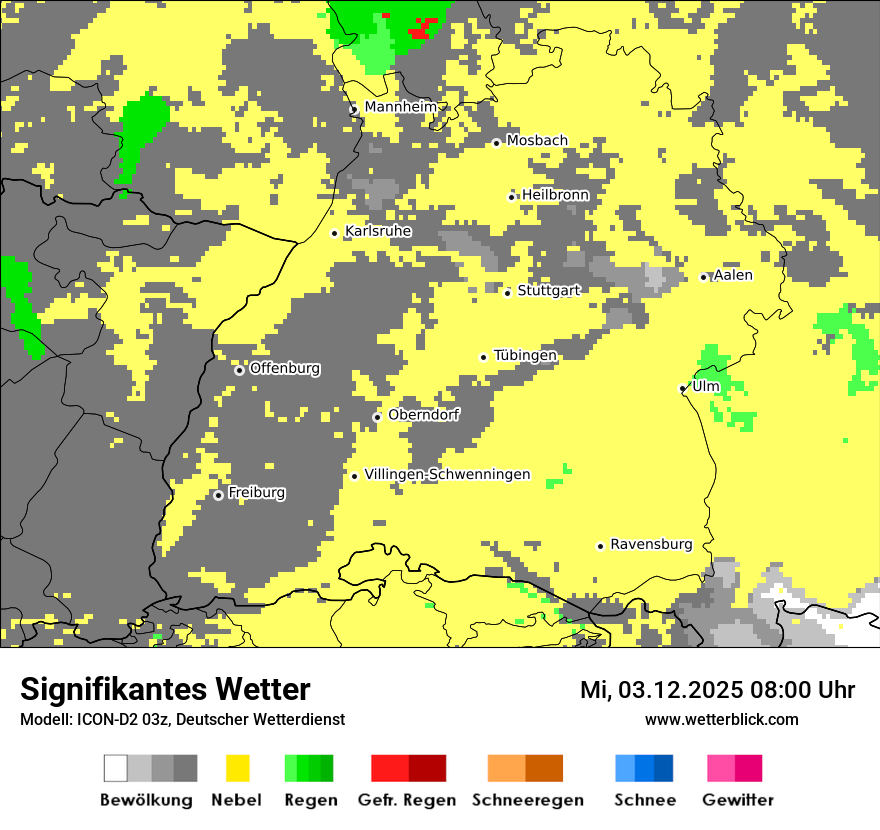 Modellkarten Signifikantes Wetter