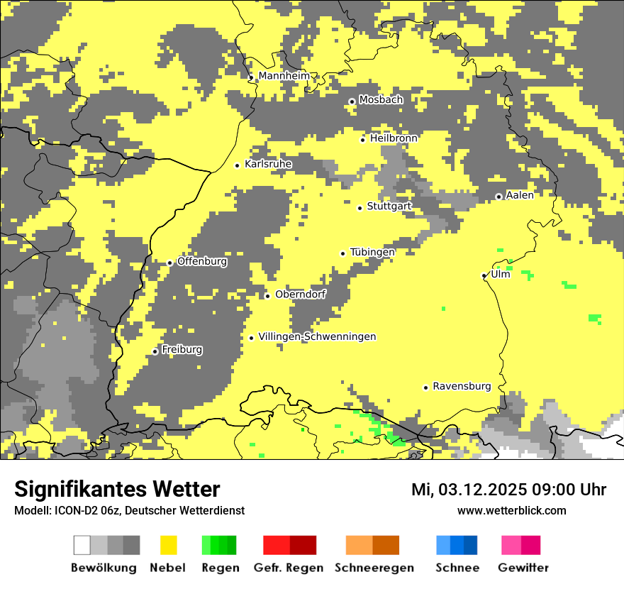 Modellkarten Signifikantes Wetter