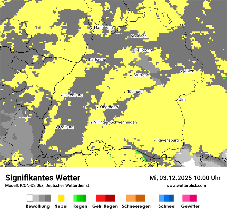 Modellkarten Signifikantes Wetter