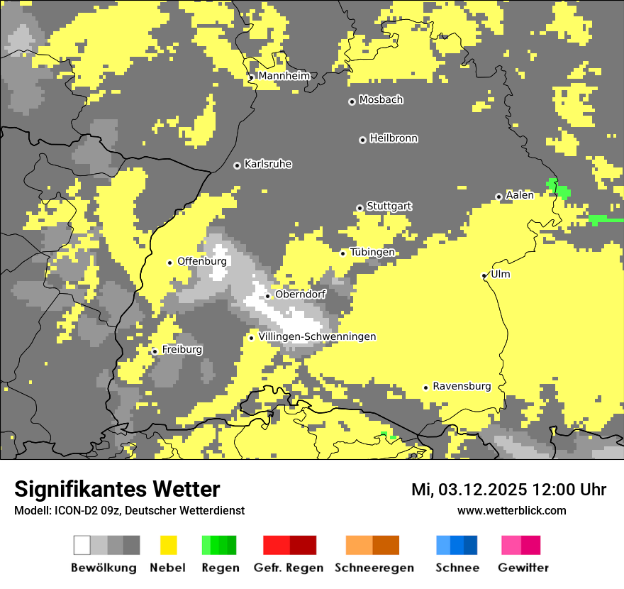 Modellkarten Signifikantes Wetter